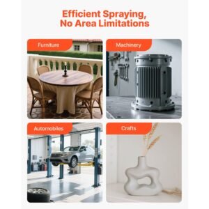 lvlp air spray gun, gravity feed paint sprayer gun with 3 nozzles (1.3/1.4/1.7mm), 600ml capacity automotive paint sprayer with air regulator for furniture, car painting, home improvement