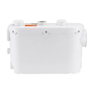 macerator pump, 500w, 29 gpm flow, 26 ft/8 m head, macerator wall hung toilet pump with 4 water inlets, waste water disposal upflush machine for toilet, basement, shower, sink, laundry, bathtub