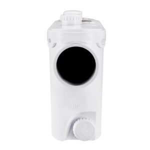 macerator pump, 500w, 29 gpm flow, 26 ft/8 m head, macerator wall hung toilet pump with 4 water inlets, waste water disposal upflush machine for toilet, basement, shower, sink, laundry, bathtub