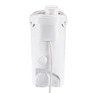 macerator pump, 500w, 29 gpm flow, 26 ft/8 m head, macerator wall hung toilet pump with 4 water inlets, waste water disposal upflush machine for toilet, basement, shower, sink, laundry, bathtub