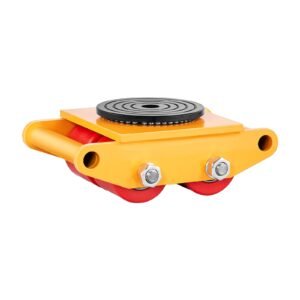 machinery skate dolly, 13,200 lbs/6t industrial machinery mover, heavy duty carbon steel machinery moving skate with 4 pu wheels and 360° rotation non slip cap for warehouse, workshop, factory