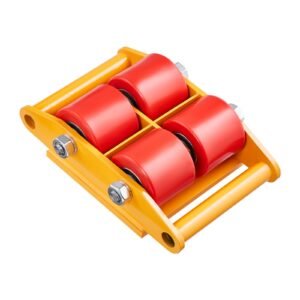 machinery skate dolly, 13,200 lbs/6t industrial machinery mover, heavy duty carbon steel machinery moving skate with 4 pu wheels and 360° rotation non slip cap for warehouse, workshop, factory