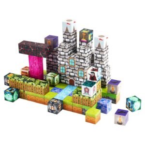 Magnetic Blocks, 100 PCS Cemetery Zombies Set, Magnetic Building Cubes for Kids, STEM Montessori Sensory Toys for Christmas Birthday Gift, Construction Stacking Toy for 3+ Years Old Boys & Girls