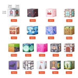 magnetic blocks, 100 pcs cemetery zombies set, magnetic building cubes for kids, stem montessori sensory toys for christmas birthday gift, construction stacking toy for 3+ years old boys & girls
