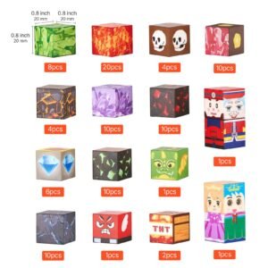 magnetic blocks, 100 pcs dark castle set, magnetic building cubes for kids, stem montessori sensory toys for christmas birthday gift, construction stacking toy for 3+ years old boys & girls