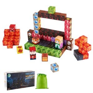 Magnetic Blocks, 100 PCS Dark Castle Set, Magnetic Building Cubes for Kids, STEM Montessori Sensory Toys for Christmas Birthday Gift, Construction Stacking Toy for 3+ Years Old Boys & Girls