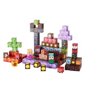 magnetic blocks, 150 pcs dark castle set, magnetic building cubes for kids, stem montessori sensory toys for christmas birthday gift, construction stacking toy for 3+ years old boys & girls