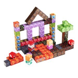 Magnetic Blocks, 150 PCS Dark Castle Set, Magnetic Building Cubes for Kids, STEM Montessori Sensory Toys for Christmas Birthday Gift, Construction Stacking Toy for 3+ Years Old Boys & Girls