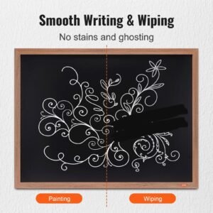 magnetic chalk board, hanging message signs with chalks, vintage chalkboard sign, rustic brown framed calendar and bulletin combo boards, 35"x46", kitchen, home decor, wedding