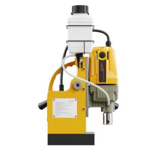magnetic drill, 1200w motor 1.6 in boring diameter, 2810 lbf electric mag drill press, with 2 coring bits, variable speed, drilling machine for metal surface, home improvement industry, yellow