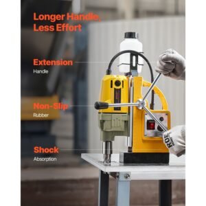 magnetic drill, 1400w motor 1.6 in boring diameter, 2810 lbf portable electric mag drill press, 800 rpm no load speed, drilling machine for metal surface, industrial and home improvement