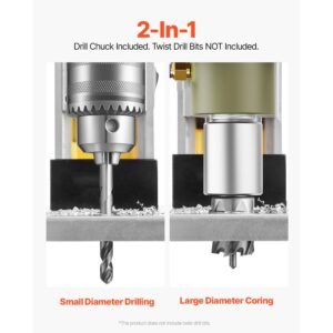 magnetic drill, 1400w motor 1.6 in boring diameter, 2810 lbf portable electric mag drill press, with 11 coring bits, 800 rpm speed, drilling machine for metal surface, home improvement industry