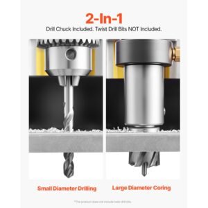 magnetic drill, 1400w motor 2 in boring diameter, 2922 lbf portable electric mag drill press, 0 750 rpm variable speed, drilling machine for metal surface, industrial and home improvement