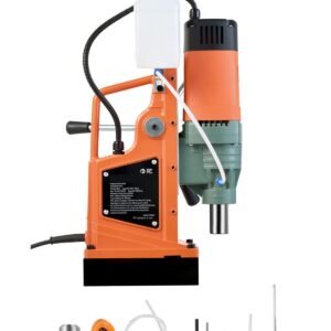 magnetic drill, 1550w motor 2 in coring diameter, 2922 lbf magnetic force, 0 550 rpm variable speed, portable electric mag drill press drilling machine for metal surface, home improvement