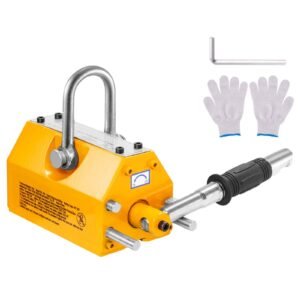 Magnetic Lifter, 1320 lbs/600kg Pulling Capacity, 2.5 Safety Factor, Steel and Neodymium, Lifting Magnet with Release, Permanent Lift Magnets, Heavy Duty Magnet for Hoist, Block, Shop Crane