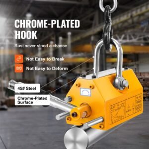 magnetic lifter, 2200lbs/1000kg pulling capacity, 2.5 safety factor, neodymium & steel, lifting magnet with release, permanent lift magnets, heavy duty magnet for hoist, shop crane, block, board