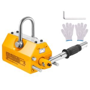 magnetic lifter, 2200lbs/1000kg pulling capacity, 2.5 safety factor, neodymium & steel, lifting magnet with release, permanent lift magnets, heavy duty magnet for hoist, shop crane, block, board