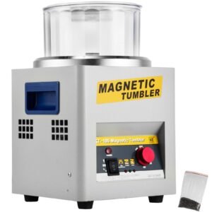Magnetic Tumbler, 180mm Jewelry Polisher Tumbler,2000 RPM KT-185 Jewelry Polisher Finisher with Adjustable Direction and Time for Jewelry (185mm)