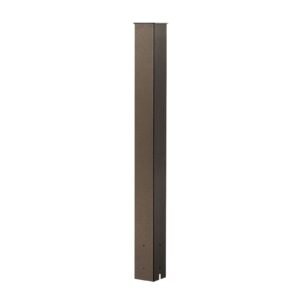 Mailbox Post, 43 x 4 x 4 Inches, Steel In-Ground Mounting Mail Box Stand with Powder Coating Surface, Heavy Duty Metal Post Sleeve Kit for Outside Curbside Residential Use, Easy Install, Bronze