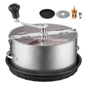 Manual Bud Leaf Trimmer, 12 in Reaper Bowl Bud Trimmer with Stainless Steel Blades, Visual Cutting , Wet & Dry Hydroponic Cutting Machine with Tray, Twisted Spin Cut for Plant Buds Flowers