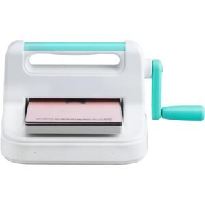 manual die cutting & embossing machine, portable cut machines, 6 inch opening scrapbooking machine full kit included, for arts & crafts, scrapbooking, card making and crafting, white