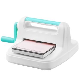 manual die cutting & embossing machine, portable cut machines, 6 inch opening scrapbooking machine full kit included, for arts & crafts, scrapbooking, card making and crafting, white