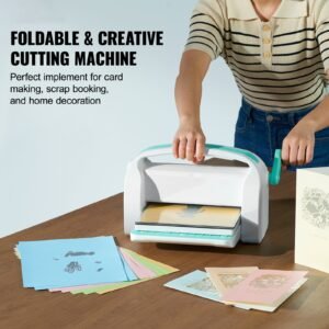 manual die cutting & embossing machine, portable cut machines, 9 inch opening scrapbooking machine full kit included, for arts & crafts, scrapbooking, card making and crafting, white