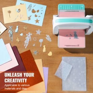manual die cutting & embossing machine, portable cut machines, 9 inch opening scrapbooking machine full kit included, for arts & crafts, scrapbooking, card making and crafting, white