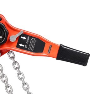 manual lever chain hoist, 3/4t 1650lbs capacity heavy duty come along, 20ft lift g80 alloy steel chain with dual pawl mechanical brake,360°rotating hooks, for warehouse construction garage