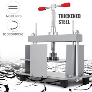 manual paper press machine, 12x8.6 inch for a4 sized papers flatting machine, 10cm thickness steel frame manual flat paper press machine, papermaking book press