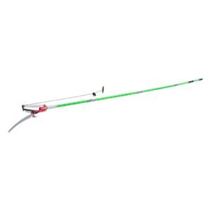 manual pole saw, 3.87 27 ft extendable pole tree pruner with scissors, sharp 65mn steel blade, lightweight fiberglass handle pole, for high branch trimming, pruning tool for palms and shrubs