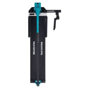 manual tile cutter, 32 inch, porcelain ceramic tile cutter with tungsten carbide cutting wheel, infrared positioning, anti skid feet, durable rails for professional installers or beginners