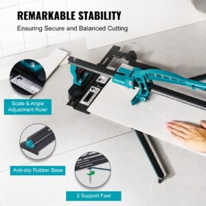 Manual Tile Cutter, 40 inch, Porcelain Ceramic Tile Cutter with Tungsten Carbide Cutting Wheel, Infrared Positioning, Anti-Skid Feet, Durable Rails for professional installers or beginners