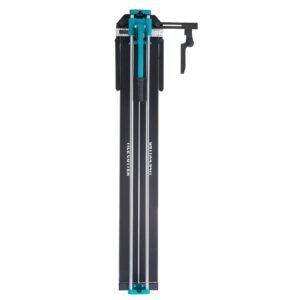 manual tile cutter, 48 inch, porcelain ceramic tile cutter with tungsten carbide cutting wheel, infrared positioning, anti skid feet, double rails for professional installers or beginners