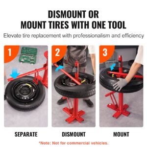 manual tire changer, portable hand bead breaker mounting tool for 203 406 mm tires, compatible with car truck trailer, tire mounting machine for home garage small auto shop
