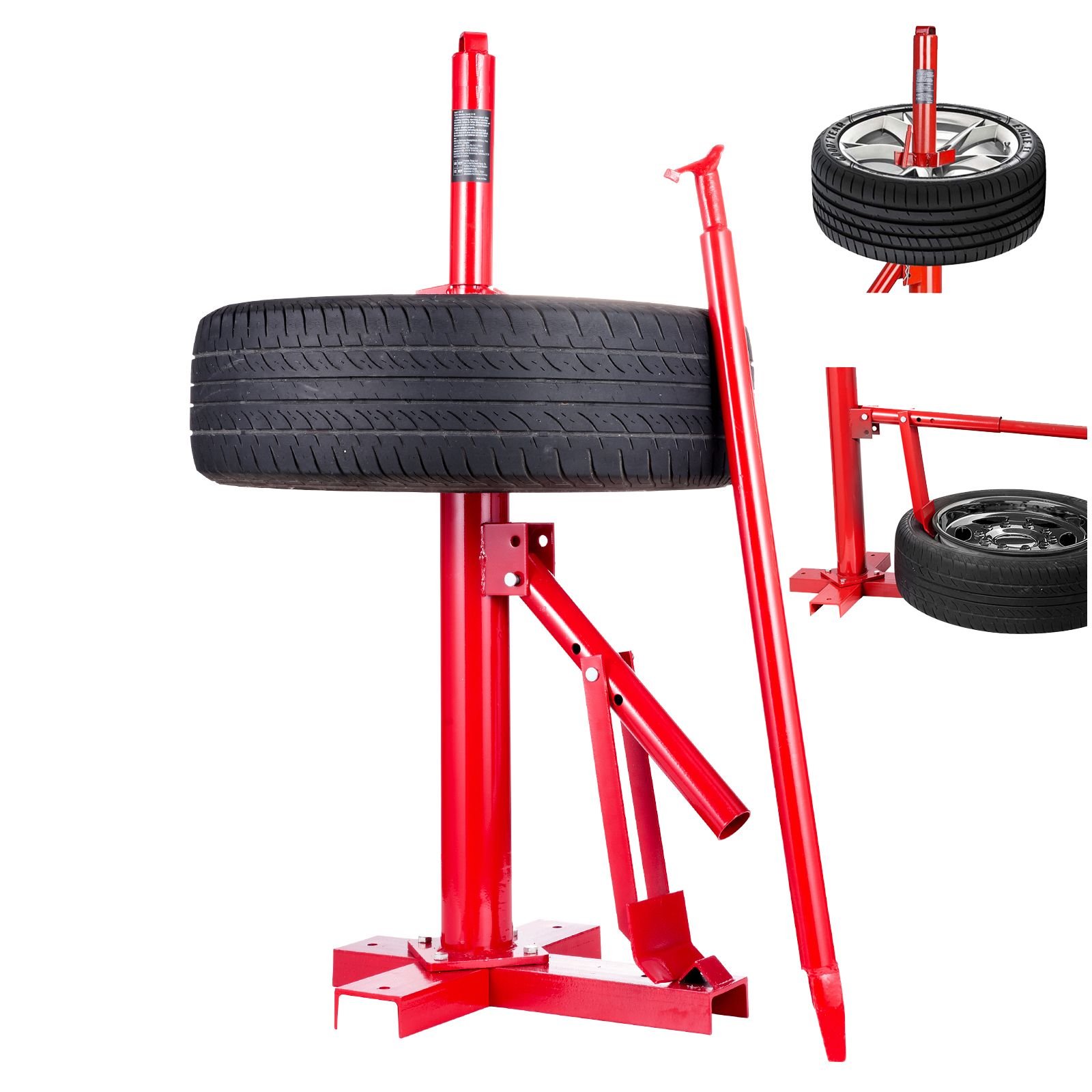 manual tire changer, portable hand bead breaker mounting tool for 203 406 mm tires, compatible with car truck trailer, tire mounting machine for home garage small auto shop