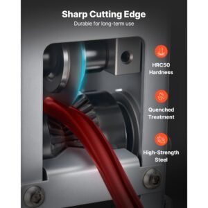 manual wire stripper machine, 0.06 1.18 in, copper cable stripper tool, hand crank or drill powered modes, heavy duty q235 frame wire stripping machine, easy to use, for scrap copper recycling