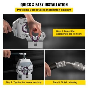 manually operated ac hose crimper hydra krimp 71550 manual ac hose crimper kit air conditioning repair handheld ac hose crimping tool with 4 dies