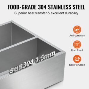 maple syrup evaporator pan, 23.6 gallon, 343 cups of 8.8oz maple syrup, flat evaporator pan with thermometer, 1 valve and 3 heating methods, 304 stainless steel maple syrup pan for home, outdoor