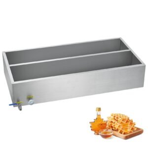 Maple Syrup Evaporator Pan, 47 Gallon, 683 Cups of 8.8oz Maple Syrup, Flat Evaporator Pan with Thermometer, 1 Valve and 3 Heating Methods, 304 Stainless Steel Maple Syrup Pan for Home, Outdoor