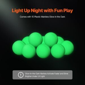 marble run set, 150 piece marble maze building block brain game, with 10 glow in the dark marbles + 40 glass marbles, educational learning race track stem toys, for kids, boys, girls ages 3 +