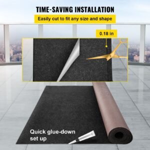 marine carpet, 6 x 23 ft boat carpeting, charcoal black marine grade boat carpet, indoor/outdoor marine carpeting with water proof tpr backing, water proof carpet roll for home, patio, porch, de
