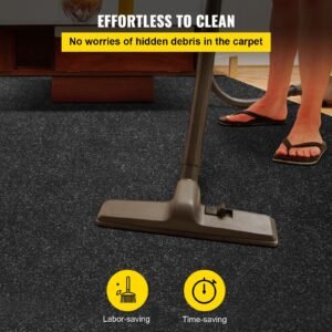 marine carpet, 6 x 23 ft boat carpeting, charcoal black marine grade boat carpet, indoor/outdoor marine carpeting with water proof tpr backing, water proof carpet roll for home, patio, porch, de