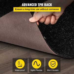 marine carpet, 6 x 36 ft boat carpeting, charcoal black marine grade boat carpet, indoor/outdoor marine carpeting with water proof tpr backing, water proof carpet roll for home, patio, porch, de