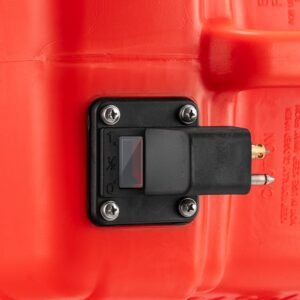 marine tank, 6.34 gallon/24 l marine portable tank outboard marine boat transfer tank with 9.8ft hose, gauge for outboard engine boats, yacht, fishing boat, deck boat, red