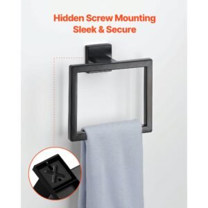matte black bathroom hardware set 5 pieces bathroom accessories set stainless steel 16 inch towel bar towel rack 2 robe towel hooks toilet paper holder for bath room wall mounted 3.jpg