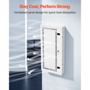 media enclosure, 28 inch, structured media center with vented hinged door, cable management box, structured wiring multi media cabinet, recessed electrical media box, for network distribution
