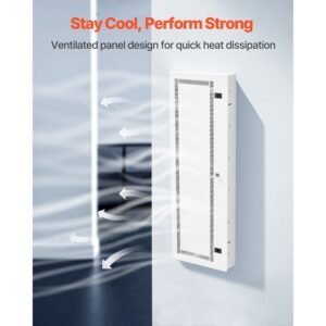 media enclosure, 42 inch, structured media center with vented hinged door, cable management box, structured wiring multi media cabinet, recessed electrical media box, for network distribution
