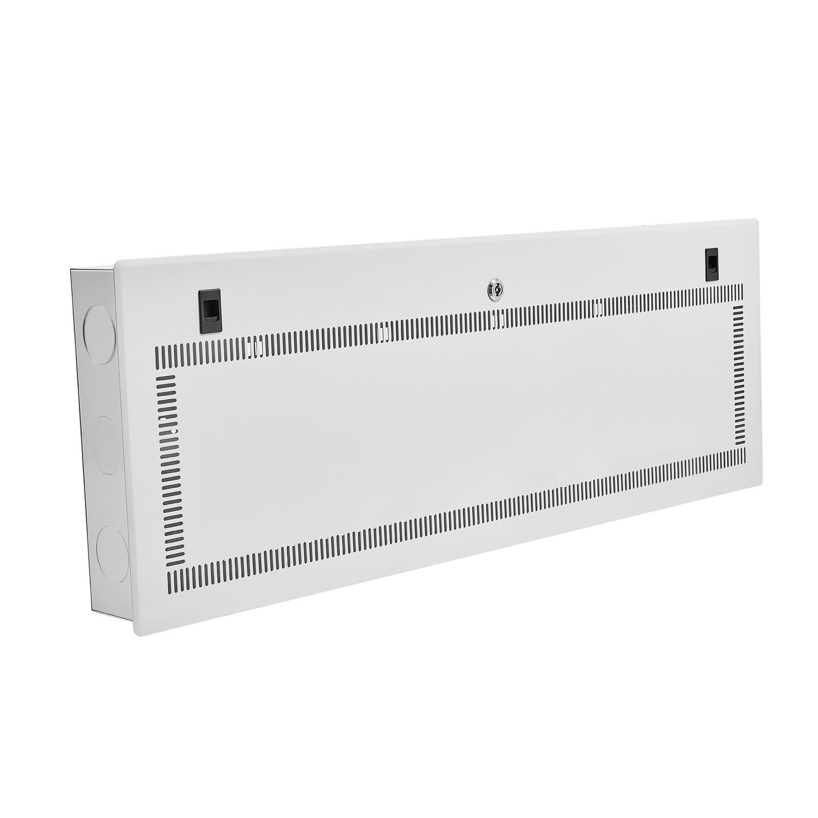 media enclosure, 42 inch, structured media center with vented hinged door, cable management box, structured wiring multi media cabinet, recessed electrical media box, for network distribution