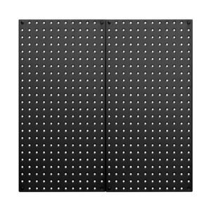 Metal Pegboard Panels, 24" x 12" Pegboard, 2 Panels, Heavy Duty Peg Board Wall Organizer with Accessories, for Living Room Garage Tool Storage Office Organization Craft Room Kitchen Home, Black